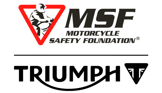 Triumph and Motorcycle safety foundation logo